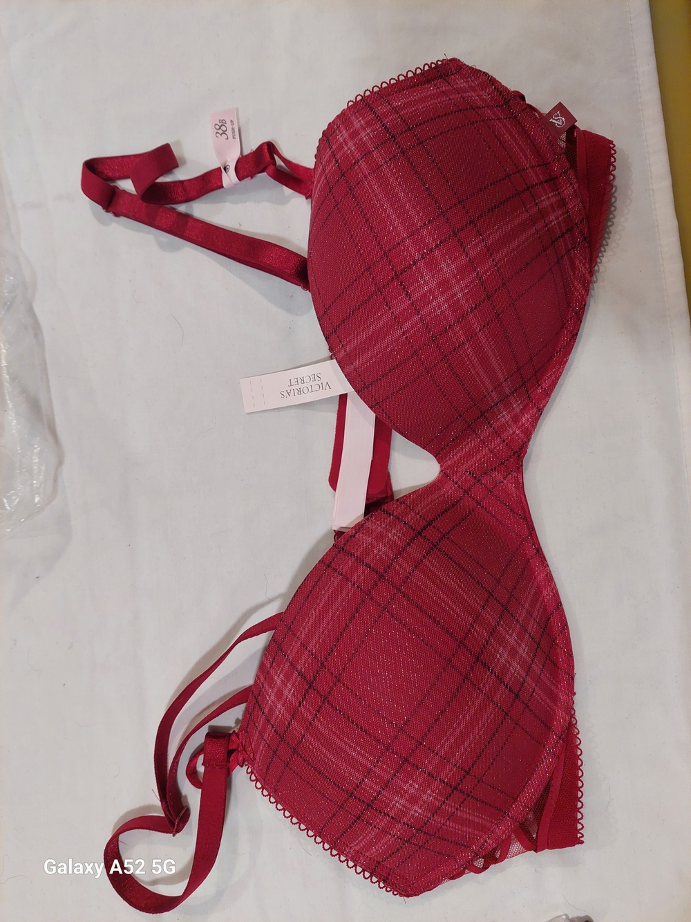 Victoria's Secret Red Plaid Push-Up Bra